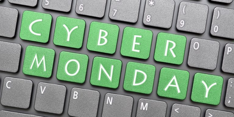 Pictured: a keyword with "Cyber Monday" overlaid on some of the keys.